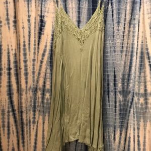 Mint lace mini dress